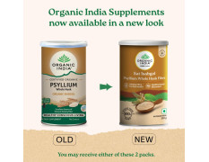 A TATA Product - Organic India Sat Isabgol Psyllium Whole Husk Powder - 100g, With Dietary Fiber, Supports Heart Health & Digestive System, Gluten Free, Non-GMO Project Verified, NPOP & USDA Certified