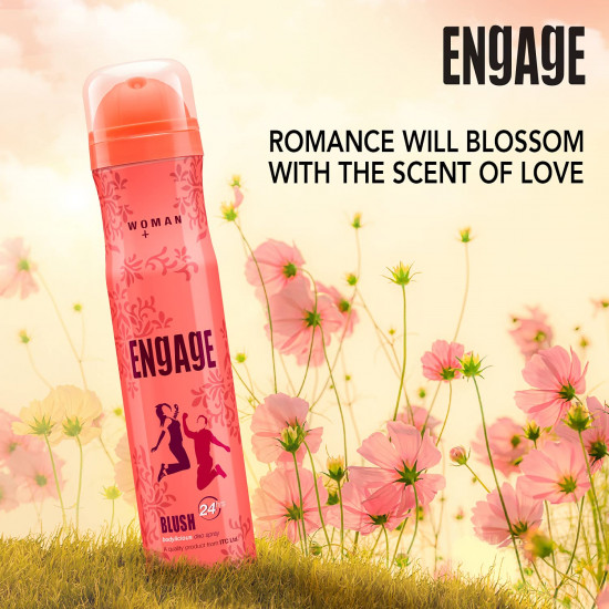 Engage Blush Deodorant For Women, Fruity and Floral, Skin Friendly, 150 ml Deo Body Spray