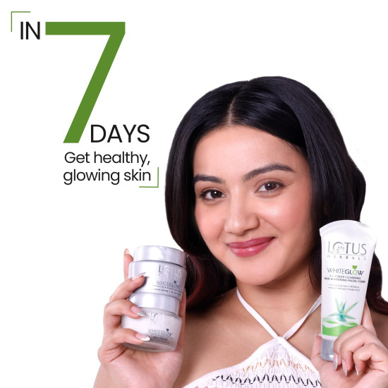 Lotus Herbals Whiteglow Day And Night Face Cream Pack with Face Wash | For Glowing Skin| For Oily, Dry & Combination Skin | Reduce Dark Spots| For Women and Men| 220g
