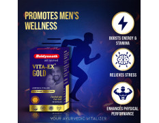 Baidyanath Vita ex Gold, 20 Capsules - Made with Pure Himalayan Shilajit, Ashwagandha & Safed Musli| Boosts Strength, Power & Stamina, 1 count