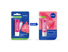 NIVEA Watermelon Shine 4.8g Lip Balm|24 H Melt in Moisture Formula|Natural Oils|Glossy Finish