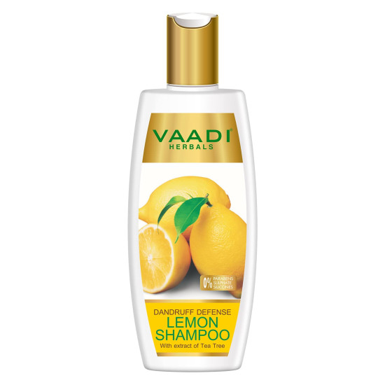 Vaadi Herbals Dandruff Defense Lemon Shampoo with Extract of Tea Tree, 350ml