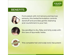Vaadi Herbals Dandruff Defense Lemon Shampoo with Extract of Tea Tree, 350ml