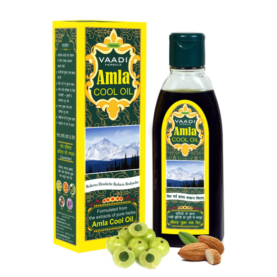 Vaadi Herbals Amla Cool Oil with Brahmi and Amla Extract, 200ml