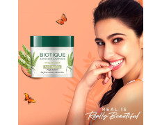 Biotique Wheat Germ Anti- Ageing Night Cream | Reduces Fine Lines | Lightens dark Spots | 100% Botanical Extracts | Suitable for All Skin Types | 50g