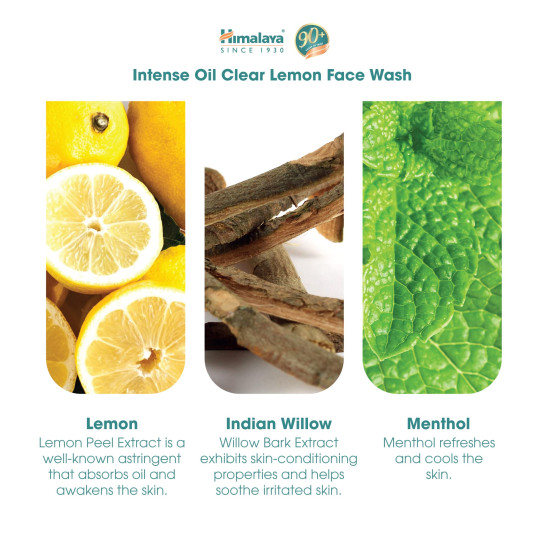 Himalaya MEN Intense Oil Clear Lemon Face Wash, 100ml