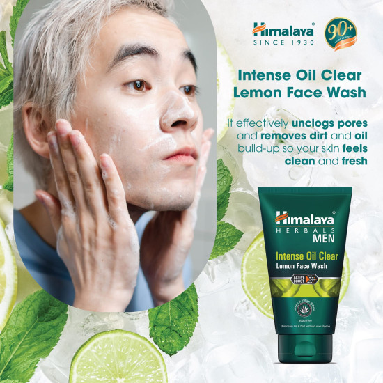 Himalaya MEN Intense Oil Clear Lemon Face Wash, 100ml