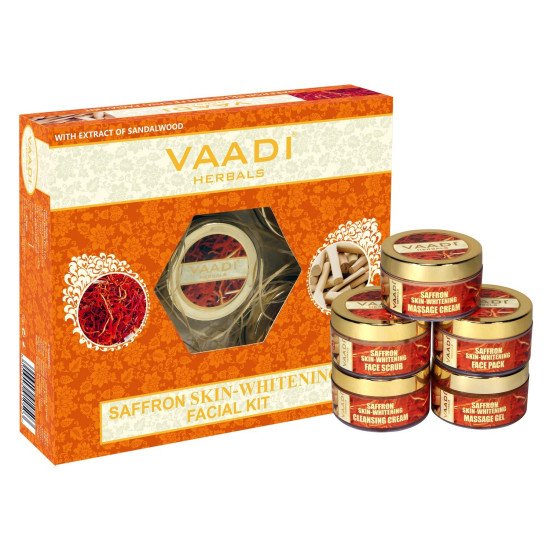 Vaadi Herbals Saffron Skin Whitening Facial Kit with Sandalwood Extract, 270g