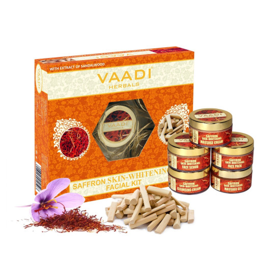 Vaadi Herbals Saffron Skin Whitening Facial Kit with Sandalwood Extract, 270g