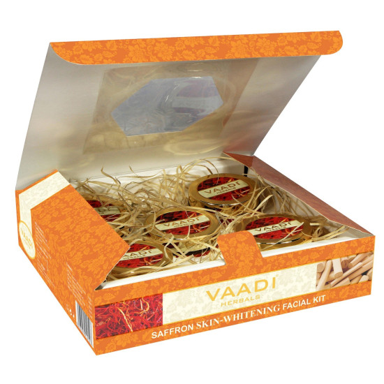 Vaadi Herbals Saffron Skin Whitening Facial Kit with Sandalwood Extract, 270g