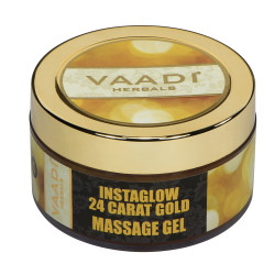 Vaadi Herbals 24 Carat Gold Massage Gel, 24 Carat Gold Dust and Grape Seed Extract, 50g