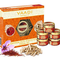 Vaadi Herbals Saffron Skin Whitening Facial Kit with Sandalwood Extract, 70g