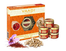 Vaadi Herbals Saffron Skin Whitening Facial Kit with Sandalwood Extract, 70g