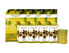 Vaadi Herbals Value Olive Facial Bars with Cane Sugar Extract, 25gm x 4