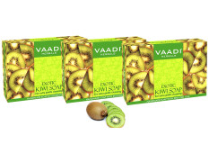 Vaadi Herbals Value Exotic Kiwi Soap with Green Apple Extract, 3 x 75g