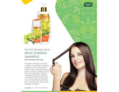 Vaadi Herbals Amla Shikakai Shampoo, Hairfall and Damage Control, 110ml