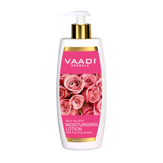 Vaadi Herbals Moisturising Lotion with Pink Rose Extract, 350 ml