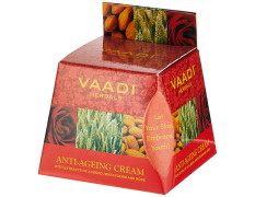 Vaadi Herbals Value Anti Ageing Cream, Almond Wheatgerm Oil and Rose, 30g x 3