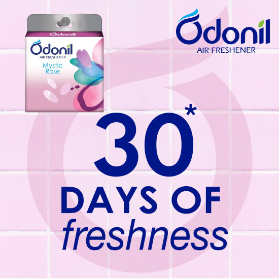 Odonil Bathroom Air Freshner Blocks Mixed Fragrances - 192g (48g*4) | Mixed Fragrances: Jasmine, Lavender, Orchid, Rose| Long Lasting Fragrance | Lasts upto 30 days