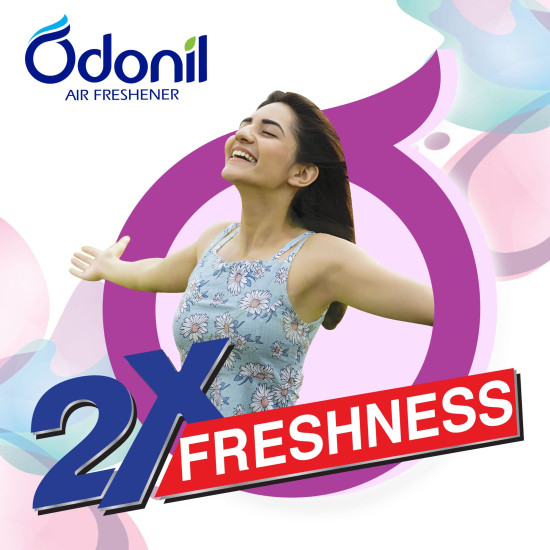 Odonil Bathroom Air Freshner Blocks Mixed Fragrances - 192g (48g*4) | Mixed Fragrances: Jasmine, Lavender, Orchid, Rose| Long Lasting Fragrance | Lasts upto 30 days