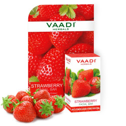 Vaadi Herbals Strawberry Facial Bar with Grapeseed Extract, 25g