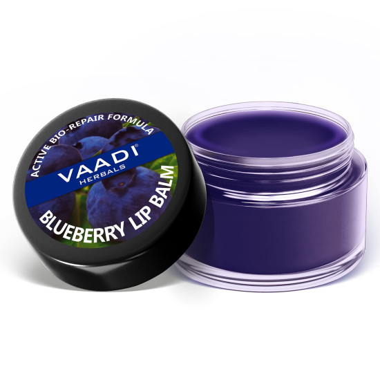 Vaadi Herbals Lip Balm, Blueberry, 10g