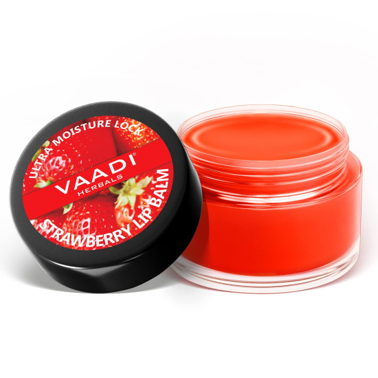 Vaadi Herbals Lip Balm, Strawberry and Honey, 10g