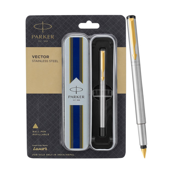 Parker Vector Stainless Steel GT Fountain Pen Parker Vector Stainless Steel GT Fountain Pen