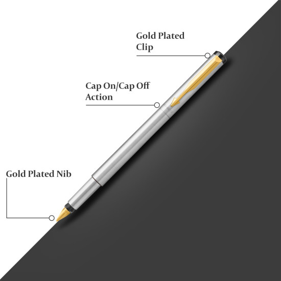 Parker Vector Stainless Steel GT Fountain Pen Parker Vector Stainless Steel GT Fountain Pen