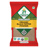 24 Mantra Organic Black Pepper Powder/Kalimirch Powder/Nalla Miriyalapudi - 100gms | Pack of 1 | 100% Organic | Chemical Free & Pesticides Free | Unadulterated | Enhances Taste 24 Mantra Organic Black Pepper Powder/Kalimirch Powder/Nalla Miriyalapudi - 100gms | Pack of 1 | 100% Organic | Chemical Free & Pesticides Free | Unadulterated | Enhances Taste