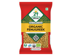 24 Mantra Organic Fenugreek Seeds/Methi Dana/Menthi Ginja - 100gms | Pack of 1 | 100% Organic | Chemical Free & Pesticides Free