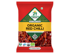 24 Mantra Organic Red Stick Chilly/Lal Mirch/Erra Mirapakaya - 100gms | Pack of 1 | 100% Organic | Chemical Free & Pesticides Free