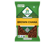 24 Mantra Organic Unpolished Brown Chana/Kala Chana/Godhuma Chana - 500gms | Pack of 1 | 100% Organic | Chemical Free & Pesticides Free | Wholesome | Ideal for Sprouting |