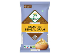 24 Mantra Organic Roasted Bengal Gram Dal/Bhuna Chana/Putnalu Pappu - 500gms | Pack of 1 | 100% Organic | Chemical Free & Pesticides Free | Unadulterated | Fresh Flavour & Mild Aroma