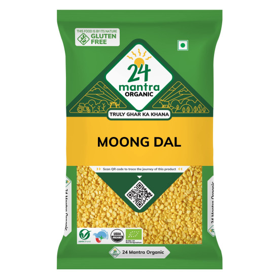 24 Mantra Organic Yellow Moong Dal Split, 500g