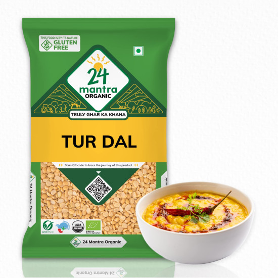 24 Mantra Organic Toor Dal/Tur Dal/Arhar Dal 1Kg