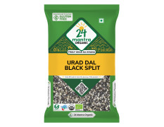 24 Mantra Organic Unpolished Urad Dal Black Split/Black Gram split/Minapa pappu/Kali dal - 500gms | Pack of 1 | 100% Organic | Chemical Free & Pesticides Free