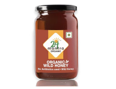 24 Mantra Organic Wild Honey - 250gms | Pack of 1 | Chemical Free & Pesticides Free | Free from Sugar Syrup