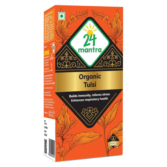 24 Mantra Organic Tulsi Tea Powder - 50gms, Pack of 1, 100% Organic