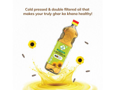 24 Mantra Organic Coldpressed Sunflower Oil 1L | Pack of 1 | 100% Organic | Chemical Free & Pesticides Free