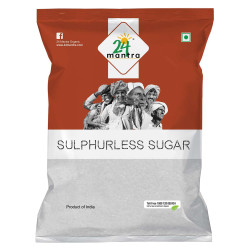 24 Mantra Sulphurless Sugar - 1 Kg | Chemical Free & Pesticides Free