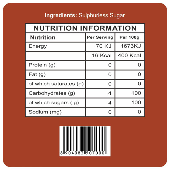 24 Mantra Sulphurless Sugar/Chini/Chakkara - 1 Kg | Pack of 1 | Chemical Free & Pesticides Free | Solvent-Free | Sulphur-Free