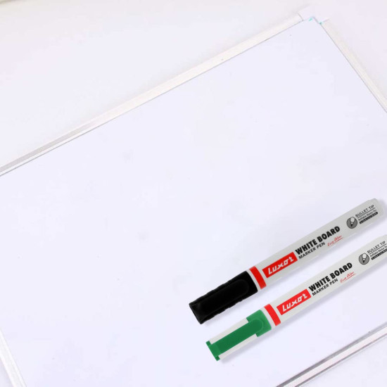 Luxor Whiteboard Marker Pen, Black - Pack of 10 - Perfect for Clear, Smooth Writing on Whiteboards