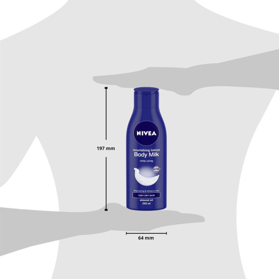 Nivea Nourishing Lotion Body Milk for 48H Moisturization, 200ml