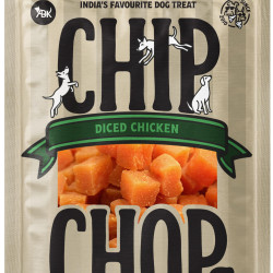 Chip Chops Diced Chicken Dog Treats High Protein Low Fat Healthy Dog Snacks Easily Digestible Nutritious Chicken Treats for All Breeds and Ages Training Reward Dog Food Supplement 70g Pack