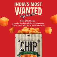 Chip Chops Diced Chicken Dog Treats High Protein Low Fat Healthy Dog Snacks Easily Digestible Nutritious Chicken Treats for All Breeds and Ages Training Reward Dog Food Supplement 70g Pack
