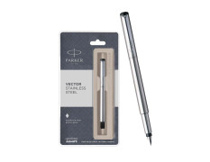Parker Vector CT Fountain Pen, Stainless Steel