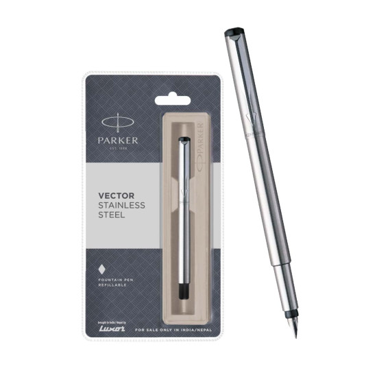 Parker Vector CT Fountain Pen, Stainless Steel Parker Vector CT Fountain Pen, Stainless Steel
