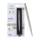 Parker Classic Stainless Steel Gold Trim Ball Pen | Blue Ink | Ballpoint Pen for Smooth Writing | Elegant Design and Great for Gifting or Celebrations Parker Classic Stainless Steel Gold Trim Ball Pen | Blue Ink | Ballpoint Pen for Smooth Writing | Elegant Design and Great for Gifting or Celebrations