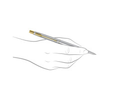 Parker Classic Stainless Steel Gold Trim Ball Pen | Blue Ink | Ballpoint Pen for Smooth Writing | Elegant Design and Great for Gifting or Celebrations